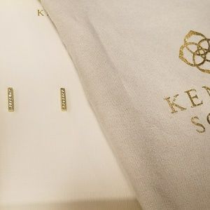 Kendra Scott Jon pavé sparkle earrings, gold NWOT